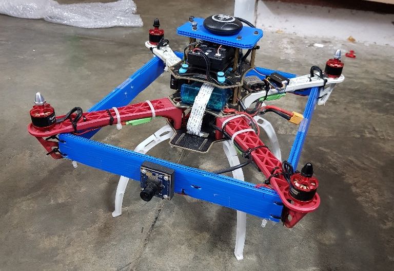 OpenQuad airframe with sensors mounted