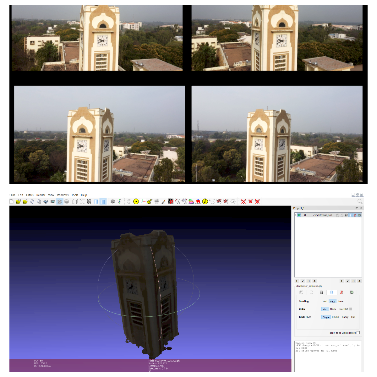 SPARO NeRF reconstruction visual output